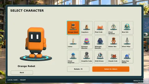 Character selection screen