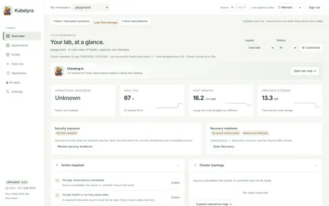 Operations and jobs view