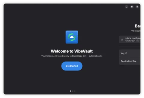 Welcome screen